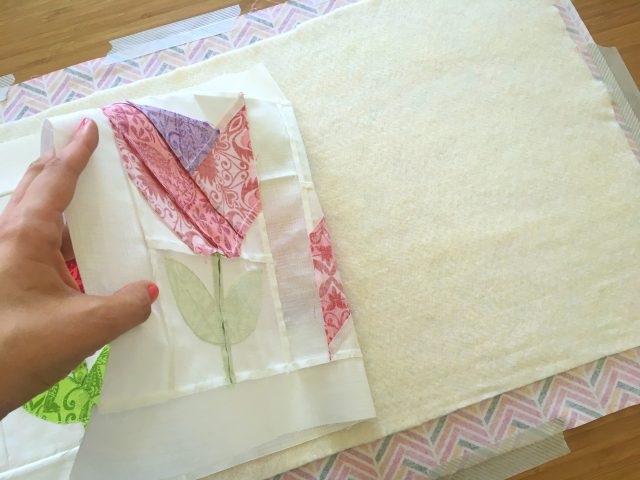 Spray basting a quilt tutorial