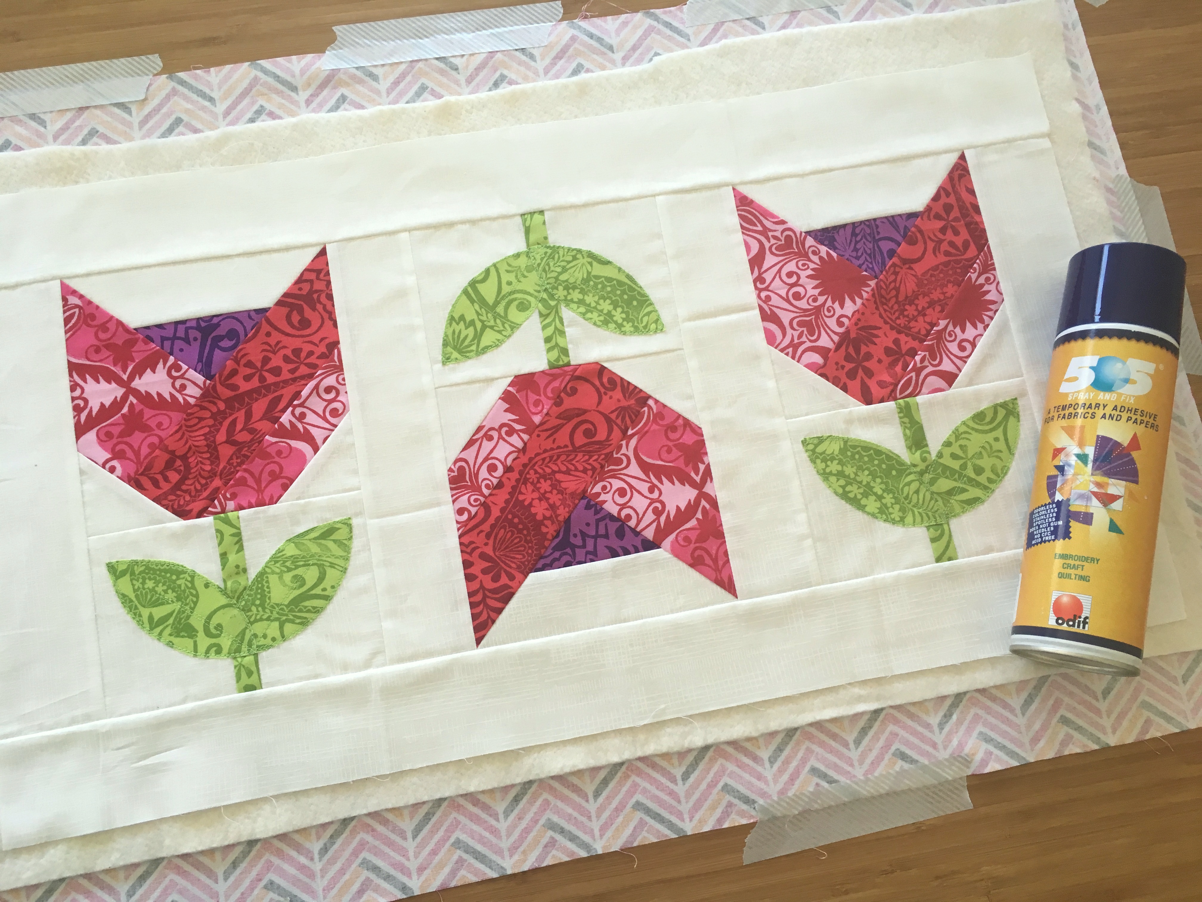 How To Baste A Quilt - Pins And Spray - Blossom Heart Quilts