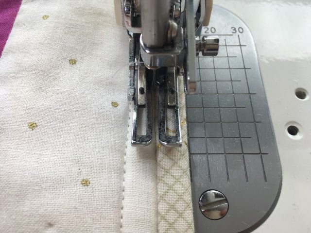 How to machine bind a quilt stitch in the ditch