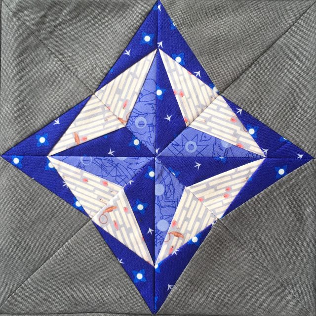 Milky Way Sampler block 12 Deneb by BlossomHeartQuilts.com