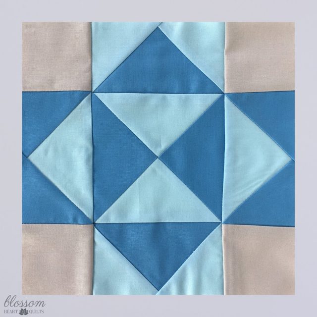 Flying geese and quarter square triangles quilt block