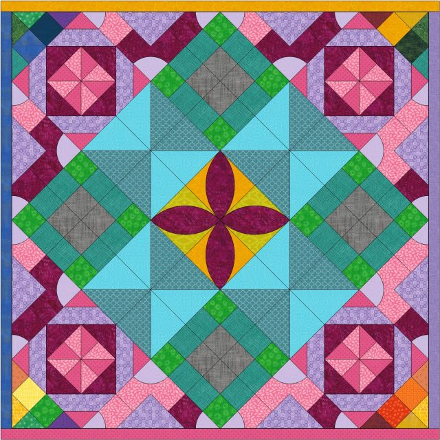 7 year old girl designs quilt in EQ8