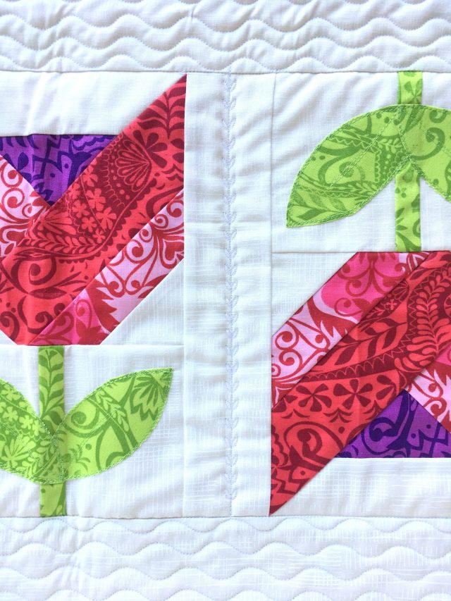 Using decorative stitches as quilting