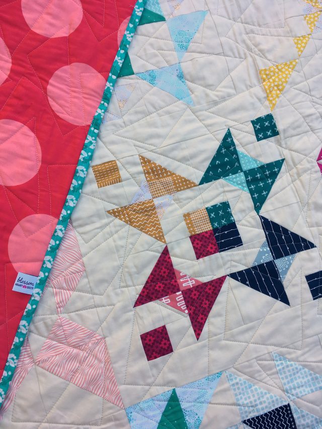 half square triangle sampler quilt