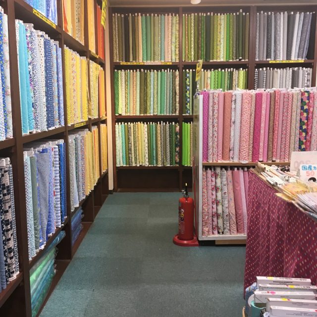 Fabric shopping in Tomato store in Nippori Tokyo top floor
