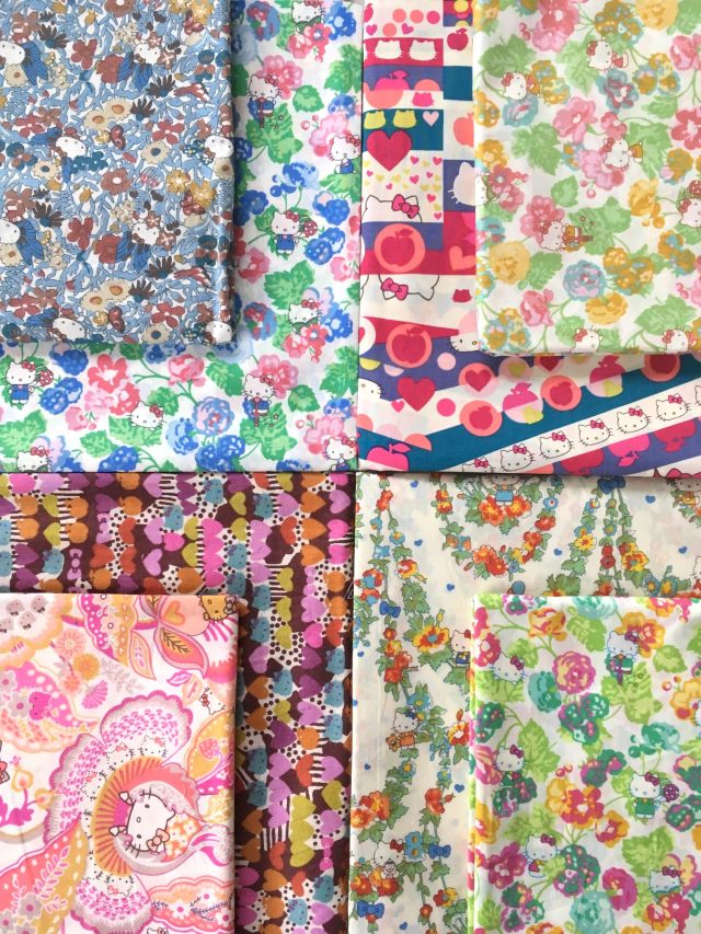 Hello Kitty Liberty fabric from Yuzawaya