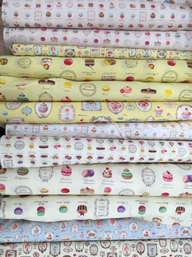 Kawaii Yuwa macaron pastry fabric found at Yuzawaya by BlossomHeartQuilts.com