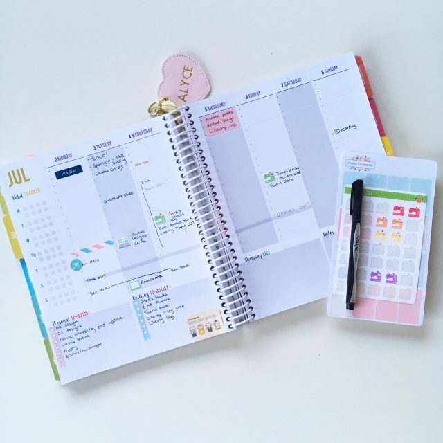 The Quilters Planner in use by BlossomHeartQuilts.com