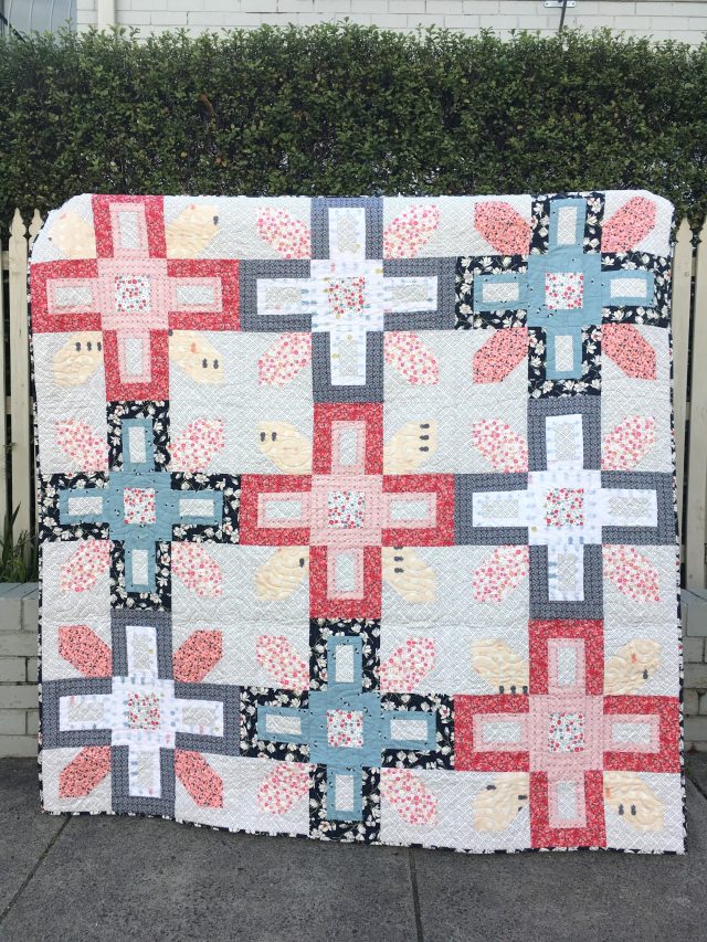 Finished Symphony quilt in Charleston by Amy Sinibaldi. Quilt by BlossomHeartQuilts.com