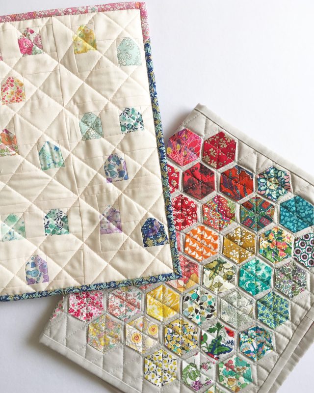 Liberty mini quilts and what to do with them by BlossomHeartQuilts.com