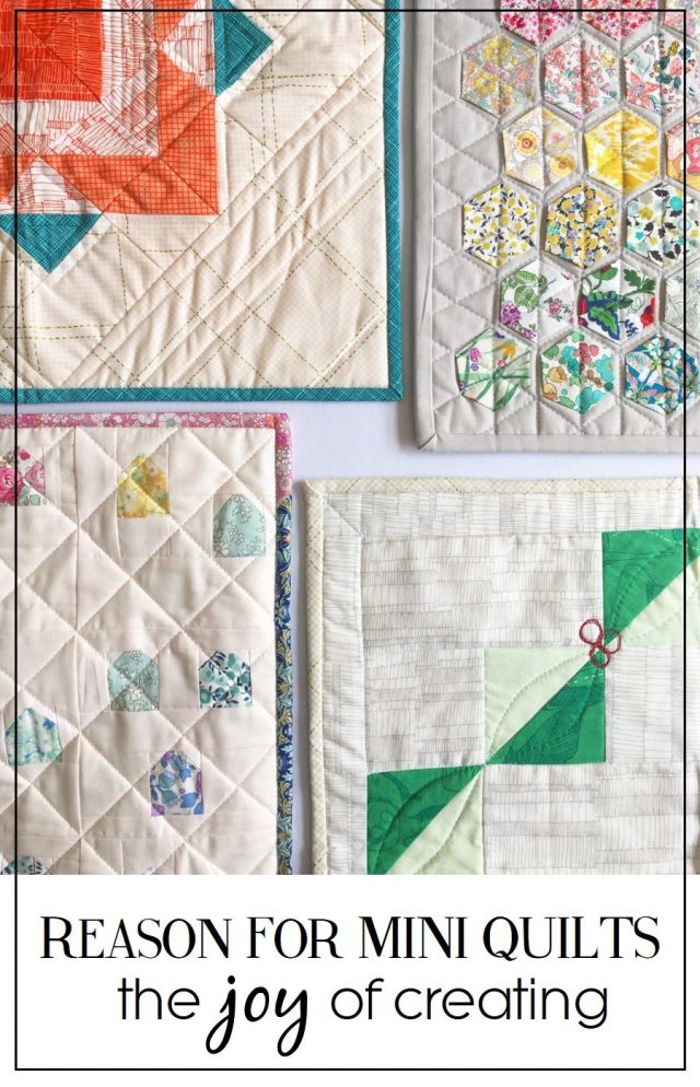 The reason for mini quilts and the joy of creating by BlossomHeartQuilts.com