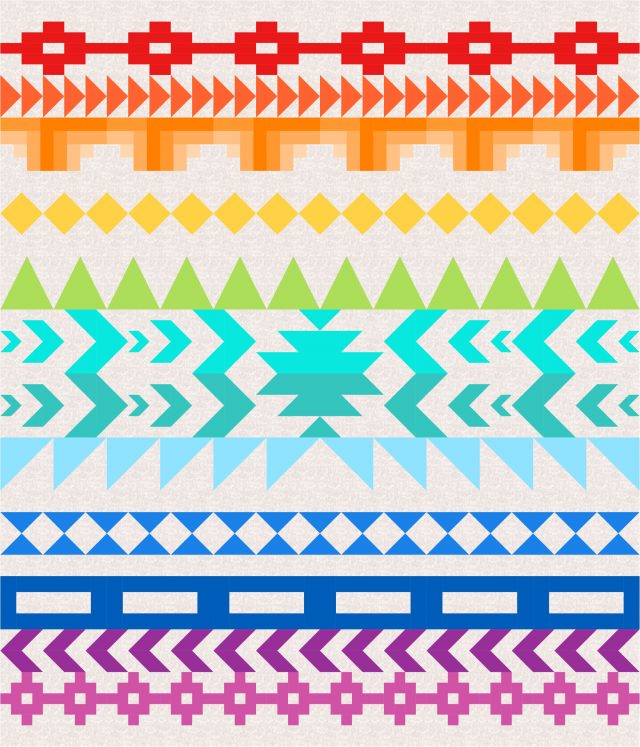 Sunset Isle quilt pattern by Blossom Heart Quilts