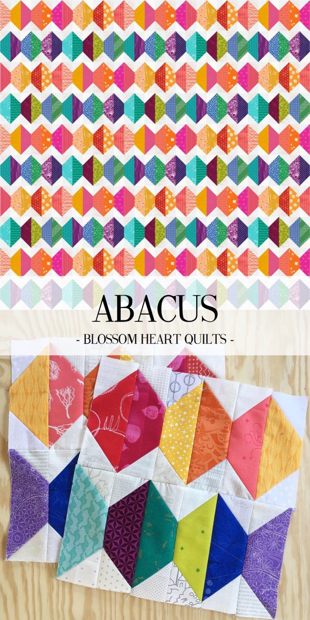 Warm vs cool brights Abacus quilt by BlossomHeartQuilts.com and EQ8