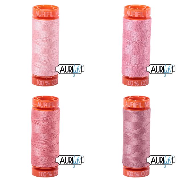 Aurifil spools cherry blossom pink thread prize