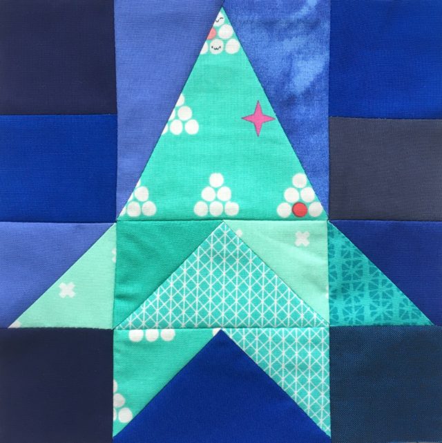 Block 7 from Stellar BOM with AccuQuilt Qube by BlossomHeartQuilts.com