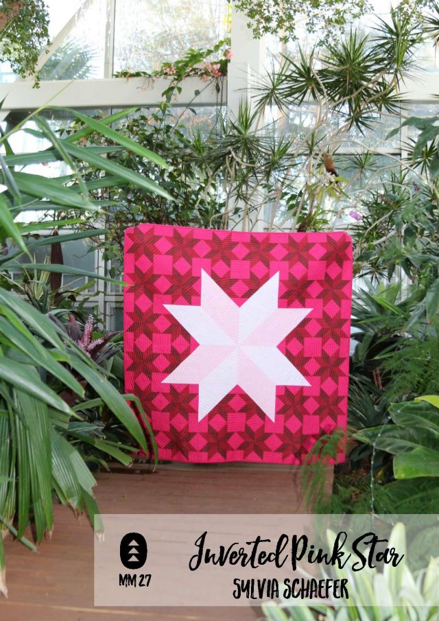 Inverted Pink Star quilt by Sylvia Schaeffer for Make Modern