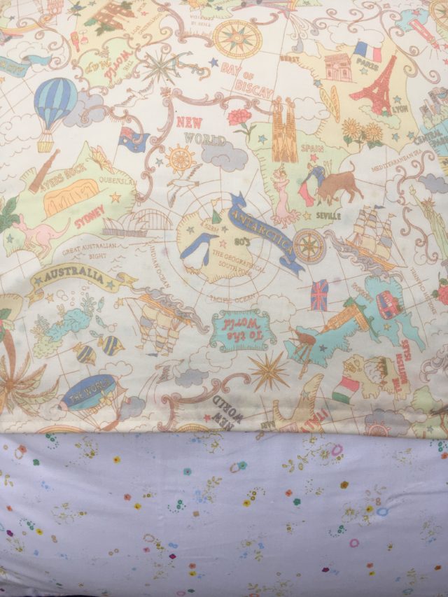 Japanese map fabric