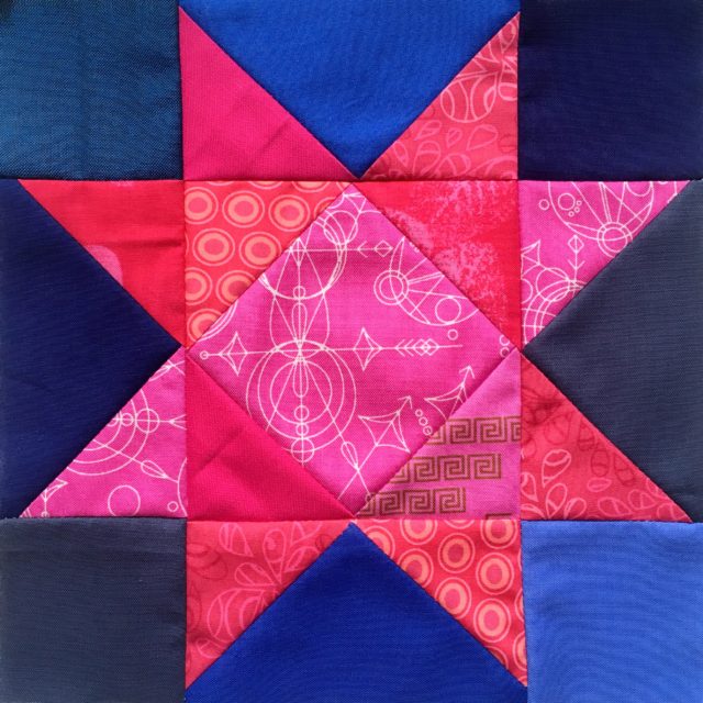 Sawtooth star quilt block