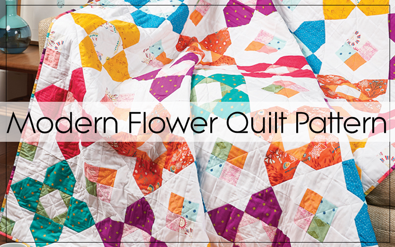 Quilt pattern triangles modern quilting gifts for girly floral