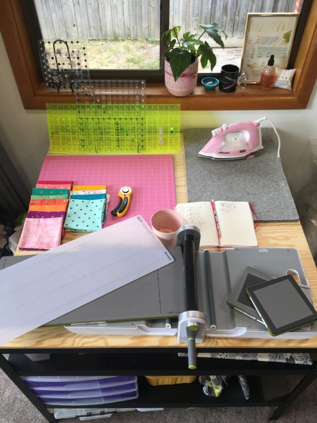 Cutting fabric with an AccuQuilt GO
