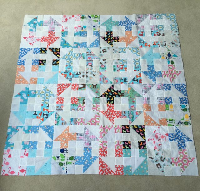 Baby quilt made with scraps