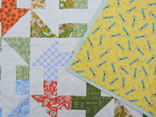 Modern baby boy quilt