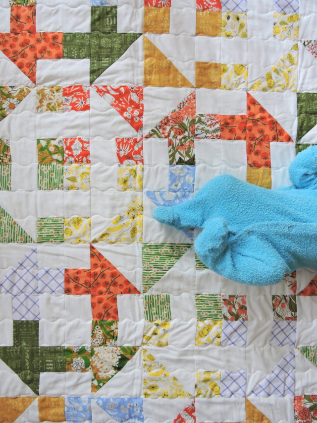 A modern baby boy quilt