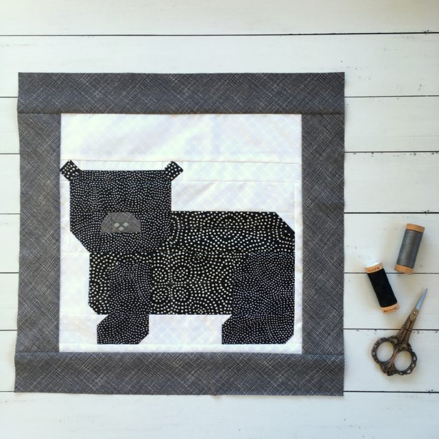 Bear quilt block