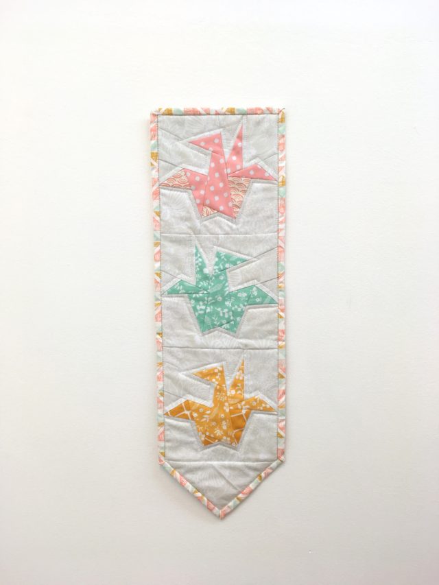 Paper crane wall hanging 