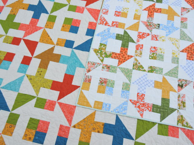 Same quilt pattern, two block size options