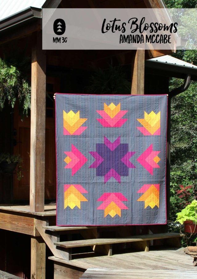 Lotus Blossoms quilt by Amanda McCabe