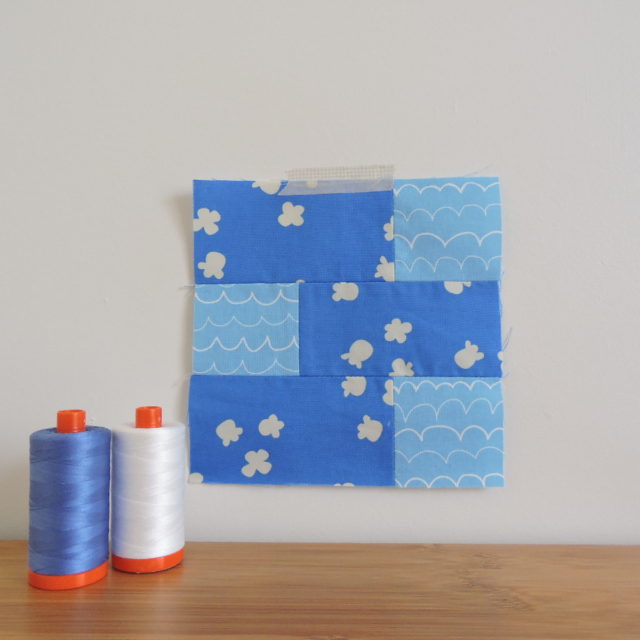 Strip pieced quilt block