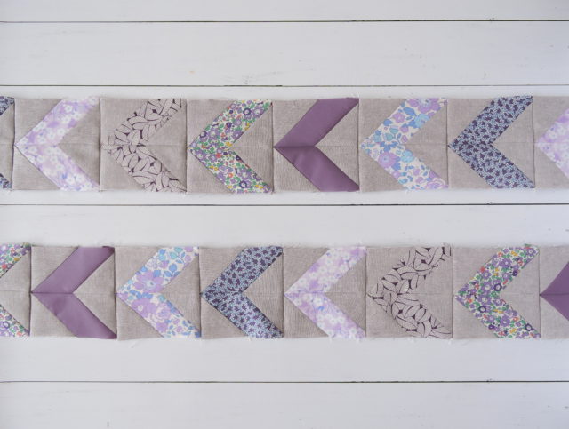 purple quilt blocks