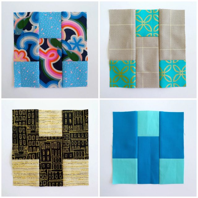 Strip pieced quilt block