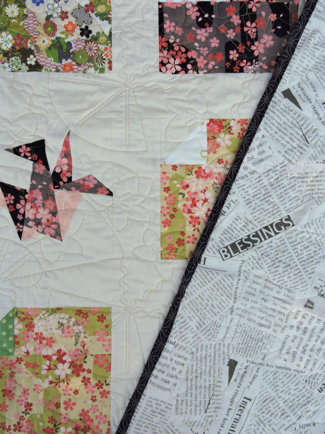 Japanese Origami quilt binding and backing
