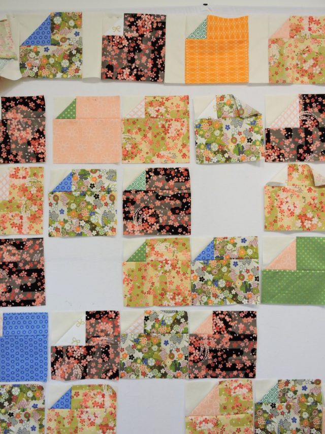 Japanese fabric in an Origami quilt