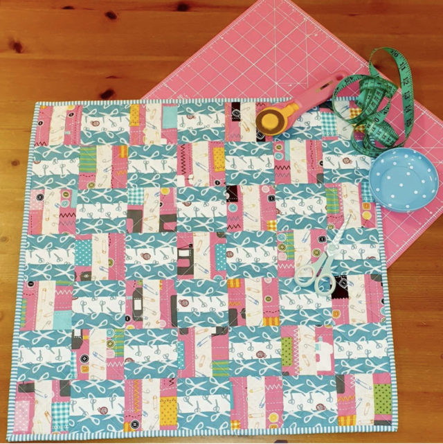 Sewing themed mini quilt