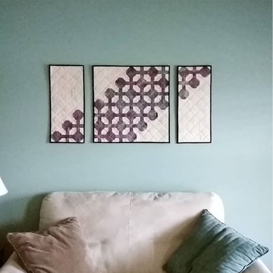 Abacus triptych mini quilt set
