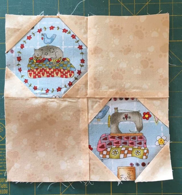 Snowball sampler quilt block