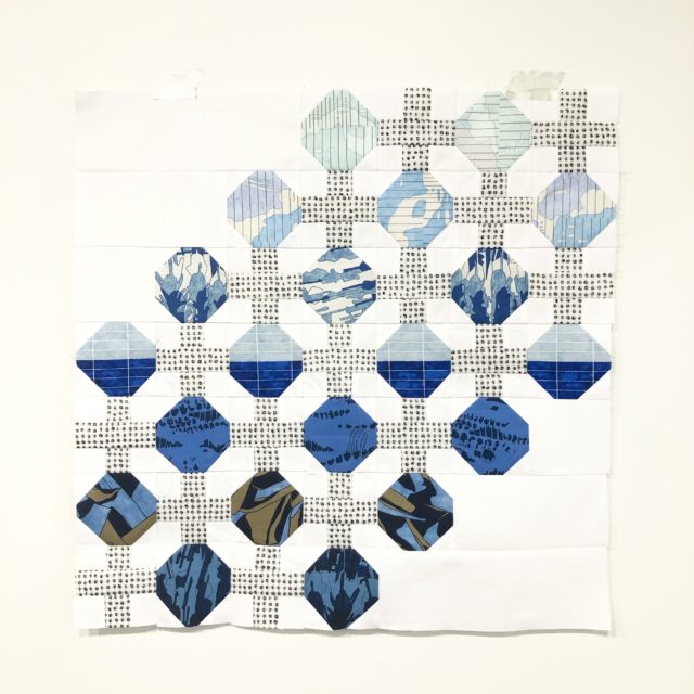 Blue mini quilt