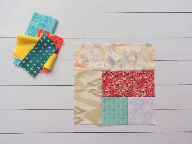 Scrappy quilt block