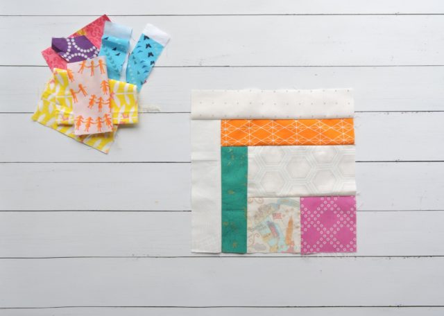 Scrap sampler quilt block