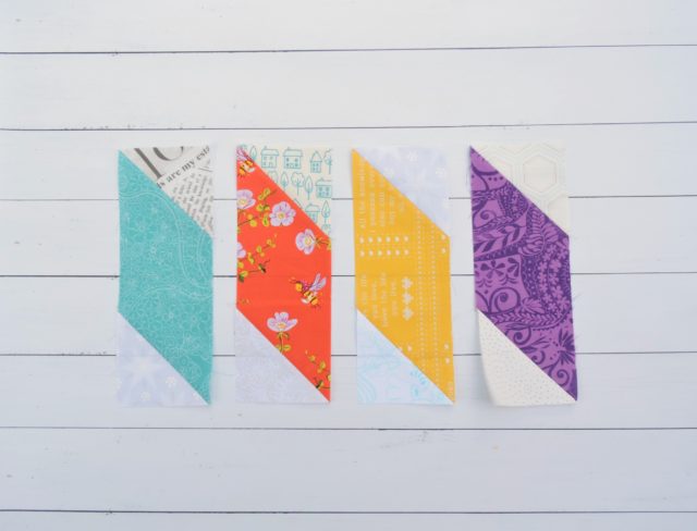 Scrappy ribbon quilt blocks