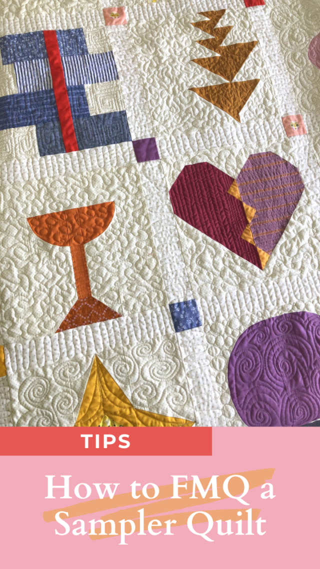 How to free motion quilt a sampler quilt