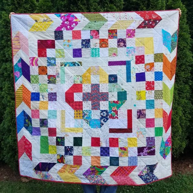 Scrappy medallion quilt