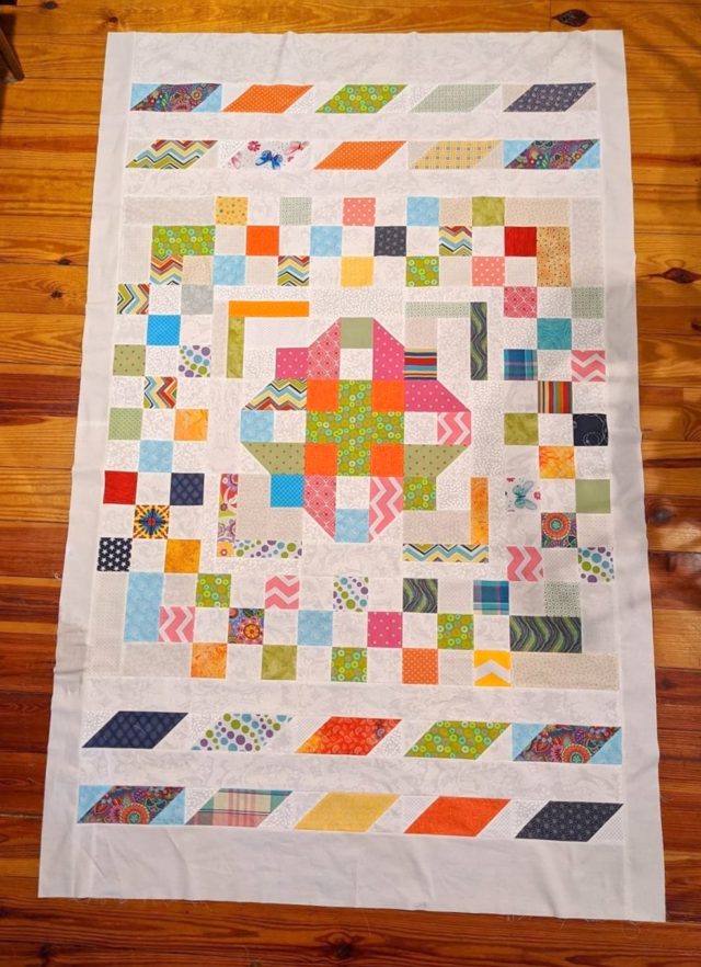 Scrappy medallion quilt