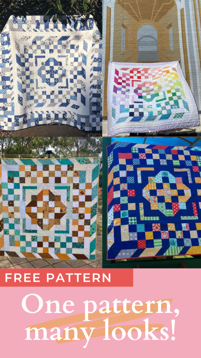 One scrap quilt pattern, many many looks