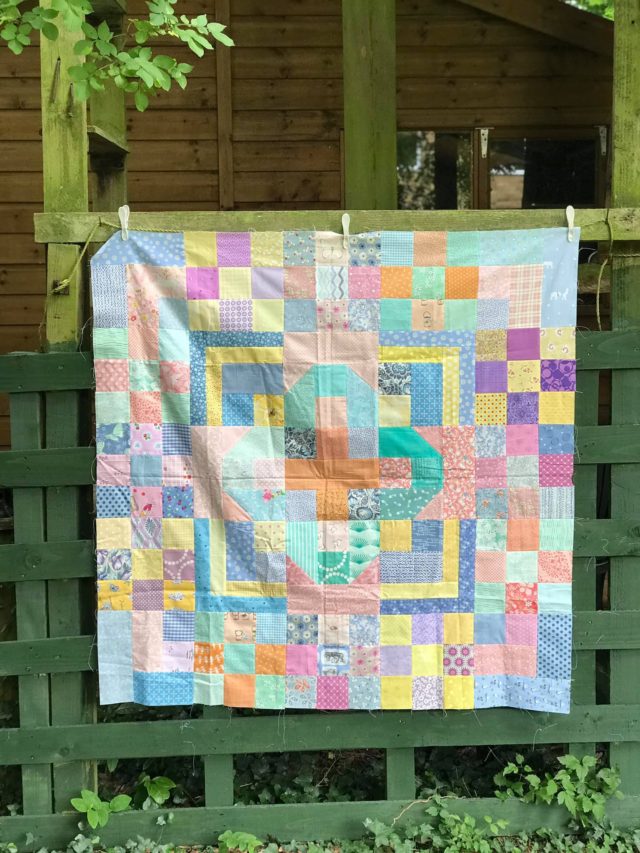 Pastel medallion quilt