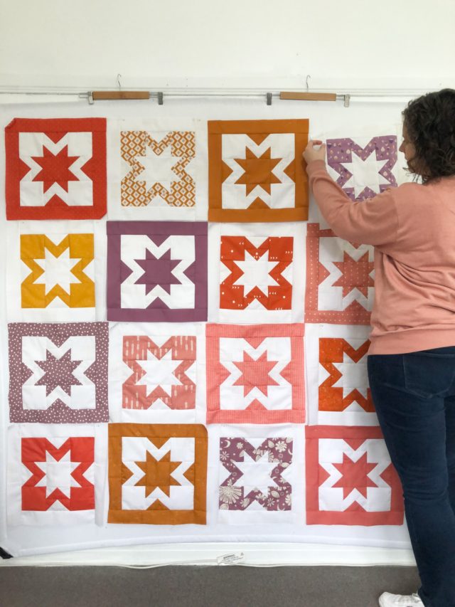 Making a modern star quilt