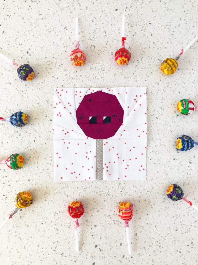Lollipop quilt block pattern